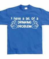 Grappig heren t-shirt drinking problem