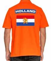 Grote maten holland supporter poloshirt oranje heren