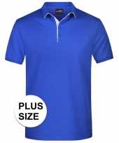 Grote maten polo t-shirt high quality blauw heren