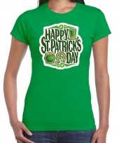 Happy st patricks day st patricks day t-shirt kostuum groen dames