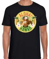 Hawaii feest t-shirt shirt aloha hawaii zwart heren