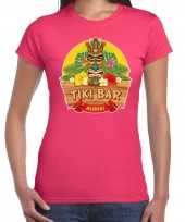Hawaii feest t-shirt shirt tiki bar aloha roze dames