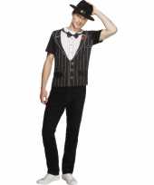 Heren t shirt gangsterpak print