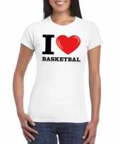 I love basketbal t-shirt wit dames