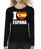 I love espana long sleeve t-shirt zwart dames