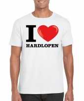 I love hardlopen t-shirt wit heren