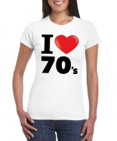 I love seventies t-shirt wit dames