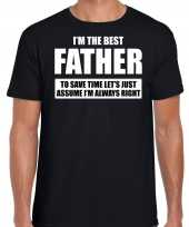 I m the best father t-shirt zwart heren beste vader cadeau