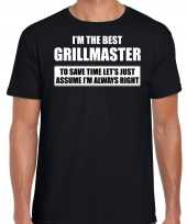 I m the best grillmaster t-shirt zwart heren beste barbecue chef cadeau