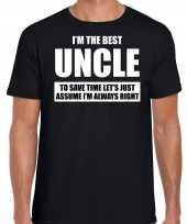 I m the best uncle t-shirt zwart heren beste oom cadeau