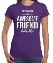 Kado bedankt-shirt awesome friend dames 10200214