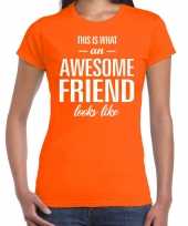 Kado bedankt-shirt awesome friend dames 10200218