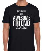Kado bedankt-shirt awesome friend heren