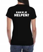 Kan ik je helpen tekst t-shirt zwart beurzen evenementen dames