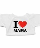 Knuffel kleding i love mama t-shirt wit m clothies knuffel