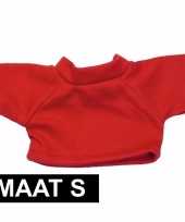 Knuffel kleertjes rood shirt s clothies knuffel 10 bij 8