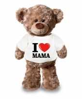 Knuffel teddybeer i love mama shirt 24