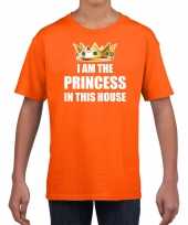 Koningsdag t-shirt im the princess this house oranje mei