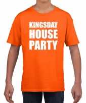 Koningsdag t-shirt kingsday house party oranje kinderen