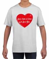 Lieve opa oma we love you t-shirt wit kinderen