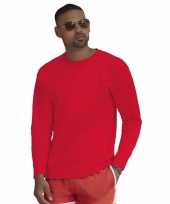 Longsleeves basic t-shirts rood mannen