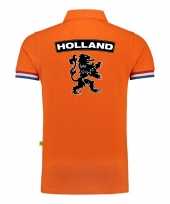 Luxe holland supporter poloshirt 200 grams oranje leeuw ek wk heren
