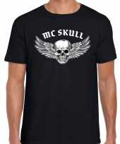 Mc skull fashion t-shirt rock punker zwart heren