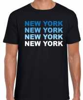 New york usa t-shirt zwart heren
