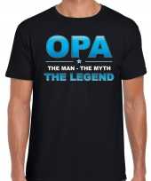 Opa the legend cadeau t-shirt zwart heren 10212590