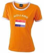 Oranje dames shirtje holland vlag 10048912
