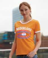 Oranje dames shirtje nederlandse vlag