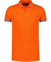 Oranje holland nederland racing grote maat poloshirt heren