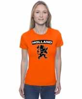Oranje holland shirt zwarte leeuw dames