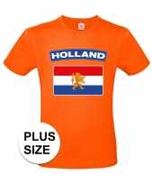 Oranje holland vlag grote maten shirt heren