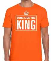 Oranje long live the king engels t-shirt heren
