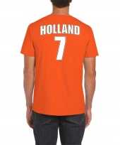 Oranje supporter t-shirt rugnummer 7 holland nederland fan shirt heren