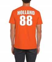 Oranje supporter t-shirt rugnummer 88 holland nederland fan shirt heren