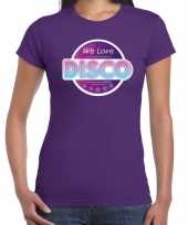Party 70s 80s 90s feest-shirt disco thema paars dames 10180721