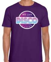 Party 70s 80s 90s feest-shirt disco thema paars heren