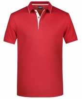 Polo t-shirt high quality rood wit heren