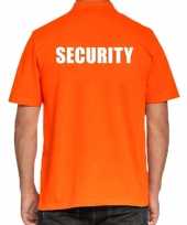 Security poloshirt oranje heren