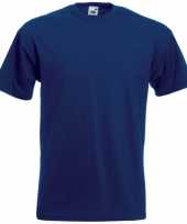 Set 3x stuks donker blauwe t-shirts korte mouwen heren maat 2xl 44 56