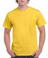 Set 3x stuks goedkope gekleurde shirts geel heren maat l 40 52