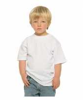 Set 4x stuks wit kinder t shirt ronde hals maat xl 158 164