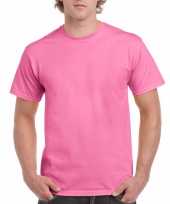 Set 5x stuks goedkope gekleurde shirts roze volwassenen maat 2xl 44 56