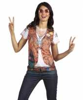 Sexy shirt hippie opdruk dames