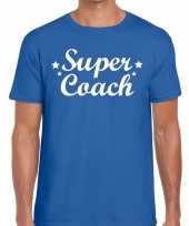 Super coach cadeau t-shirt blauw heren