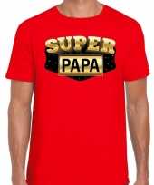 Super papa cadeau t-shirt rood heren 10179294