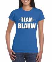 Team shirt blauw dames bedrijfsuitje