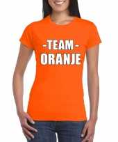 Team shirt oranje dames bedrijfsuitje